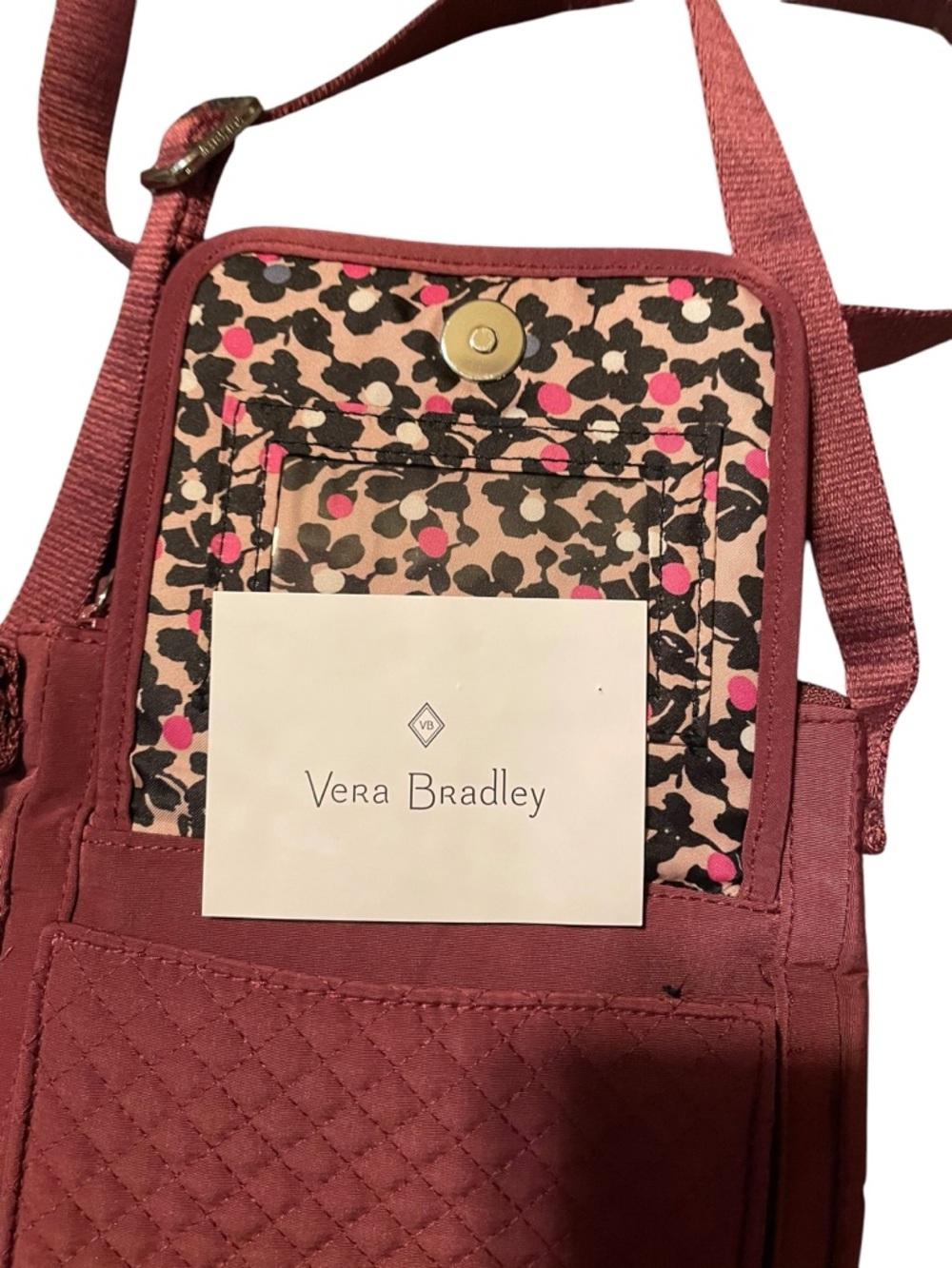 Vera Bradley Quilted Crossbody Bag in Dusty Rose NWT - Picture 3 of 8